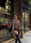Leopard print suede shirt - oneinmelon