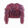 Organza ruffle tops