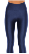 Navy Blue Glossy Leggings - oneinmelon