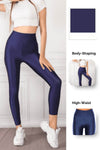Aqua Elegance Glossy leggings Set(Colors - Navy Blue, Teal blue & Denim Blue) - oneinmelon