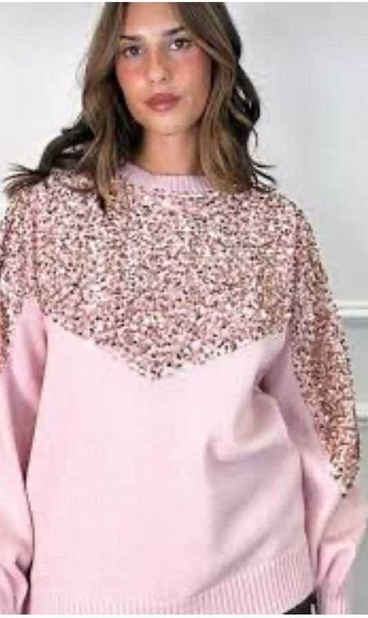 One size Knitted sweaters with sequins - limited edition - oneinmelon