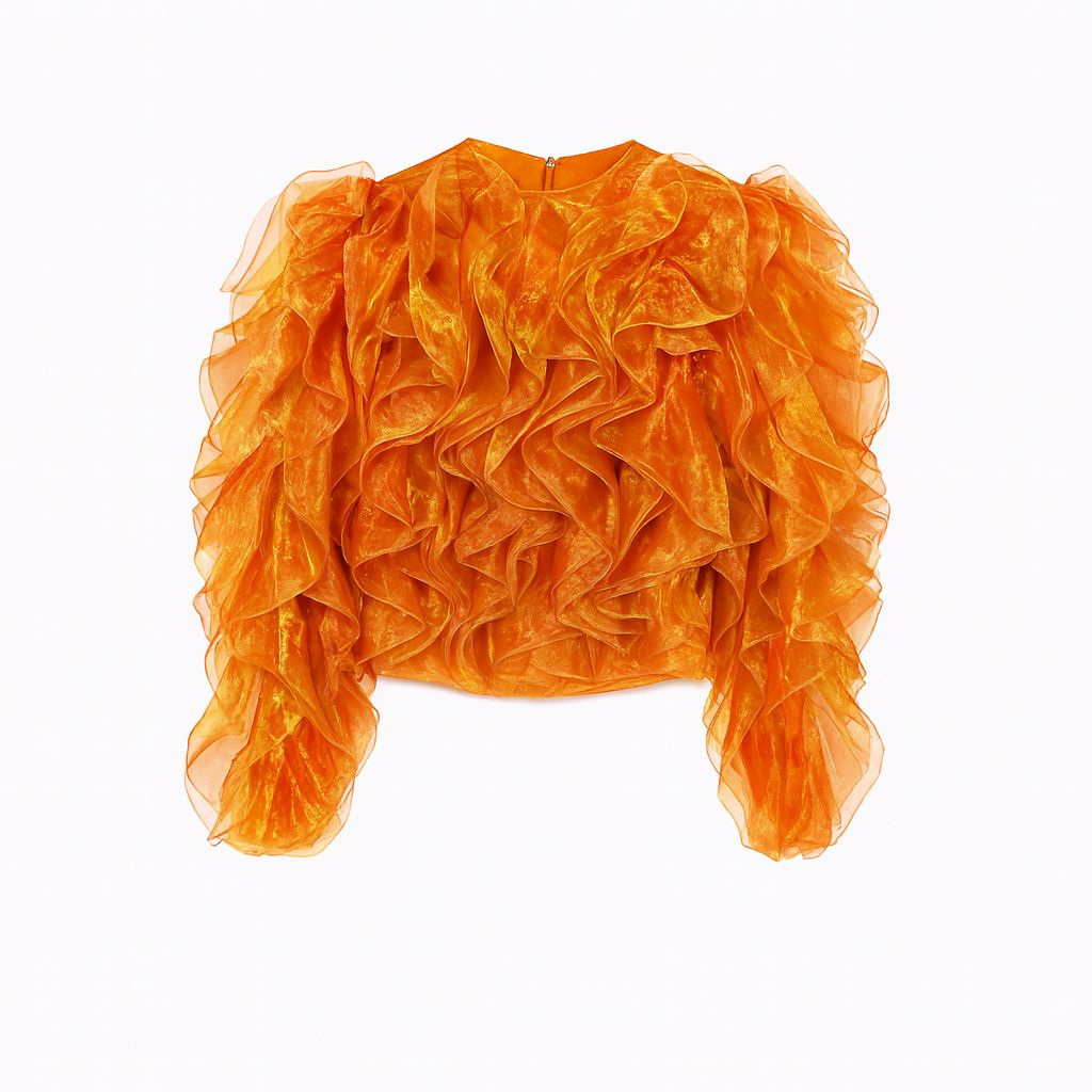 Organza ruffle tops
