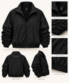 Oversized Ruched Nylon Bomber Jacket