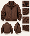 Oversized Ruched Nylon Bomber Jacket