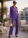 Purple Pleated Coord Set