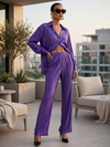 Purple Pleated Coord Set