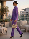 Purple Pleated Coord Set