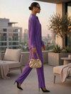 Purple Pleated Coord Set