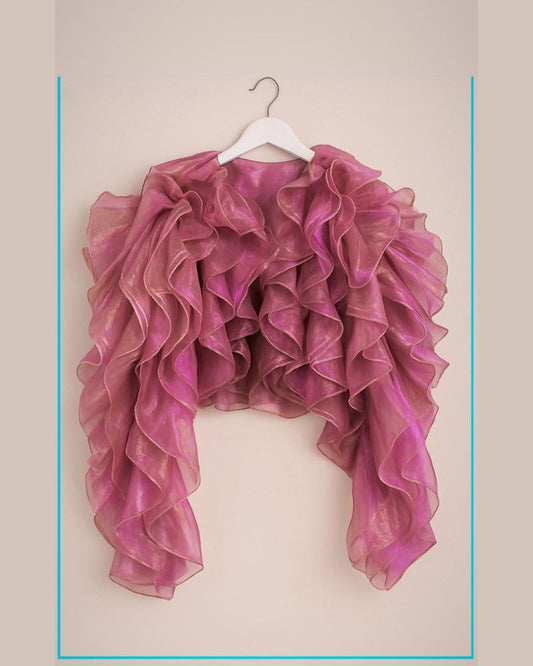 Organza ruffle tops