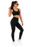 Black Racer Back Scalloped Set