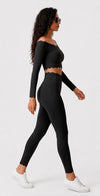 Black Off Shoulder Full Sleeve Set