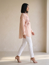Cotton linen shirt one size-with sequin work