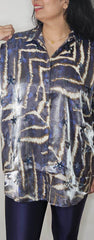 Shimmer Viscose Shirt with Sequin Embellishments-One Size - oneinmelon