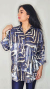 Shimmer Viscose Shirt with Sequin Embellishments-One Size - oneinmelon