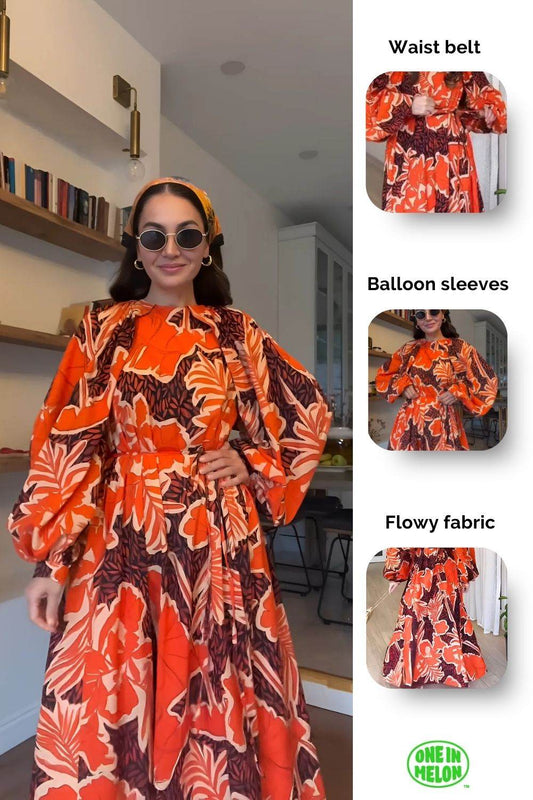 Sunset Bloom Dress- One Size - oneinmelon