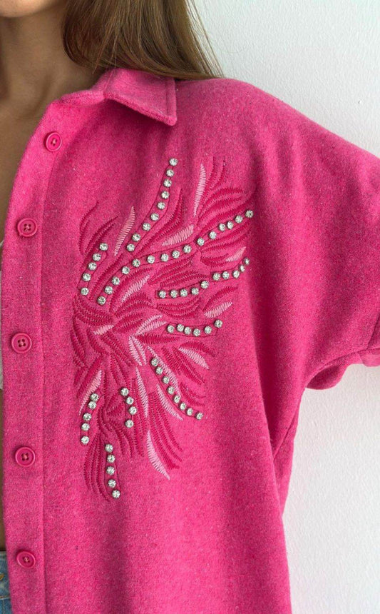 Hot Pink Winter Flannel Shirt - oneinmelon