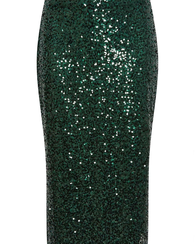 Bottle Green Sequin Skirt