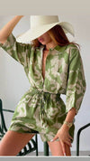 OLIVE PRINT Summer Co-Ord Set - oneinmelon