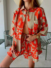 ORANGE PRINT Summer Co-Ord Set - oneinmelon