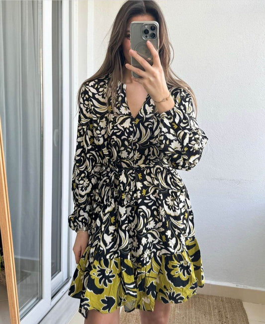 Cotton Printed Dress - oneinmelon