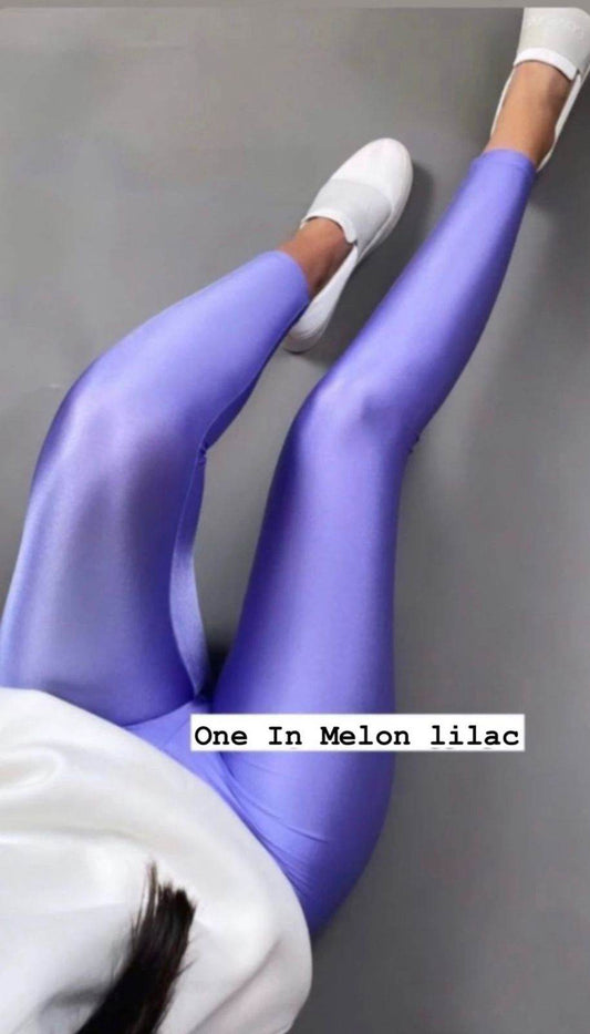 lilac Glossy Leggings - oneinmelon