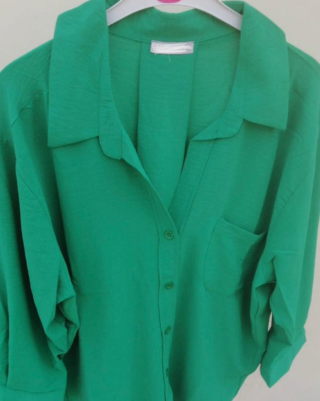 Green Viscose Shirts One Size