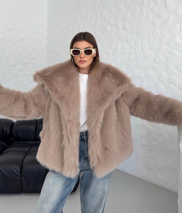 Fawn Faux fur jacket - oneinmelon