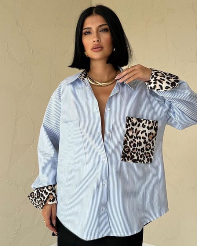 Cotton leopard print shirt