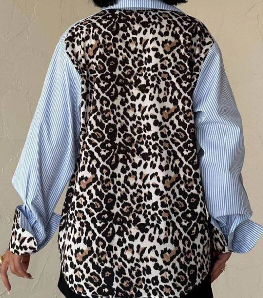 Cotton leopard print shirt - oneinmelon