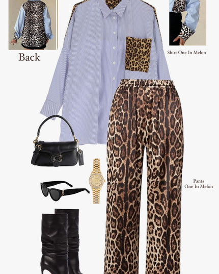 Cotton leopard print shirt