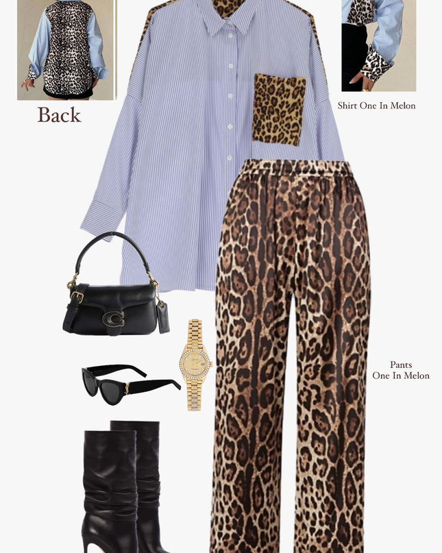 Cotton leopard print shirt