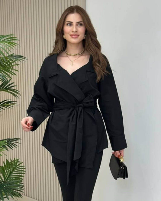 Wrap style viscose shirt for women - oneinmelon