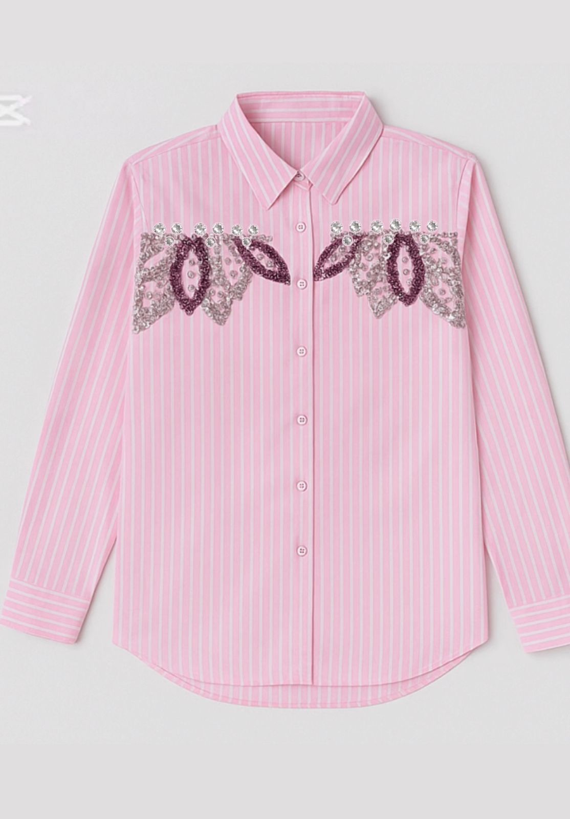 Cotton Rhinestone Shirt