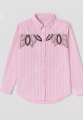 Cotton Rhinestone Shirt