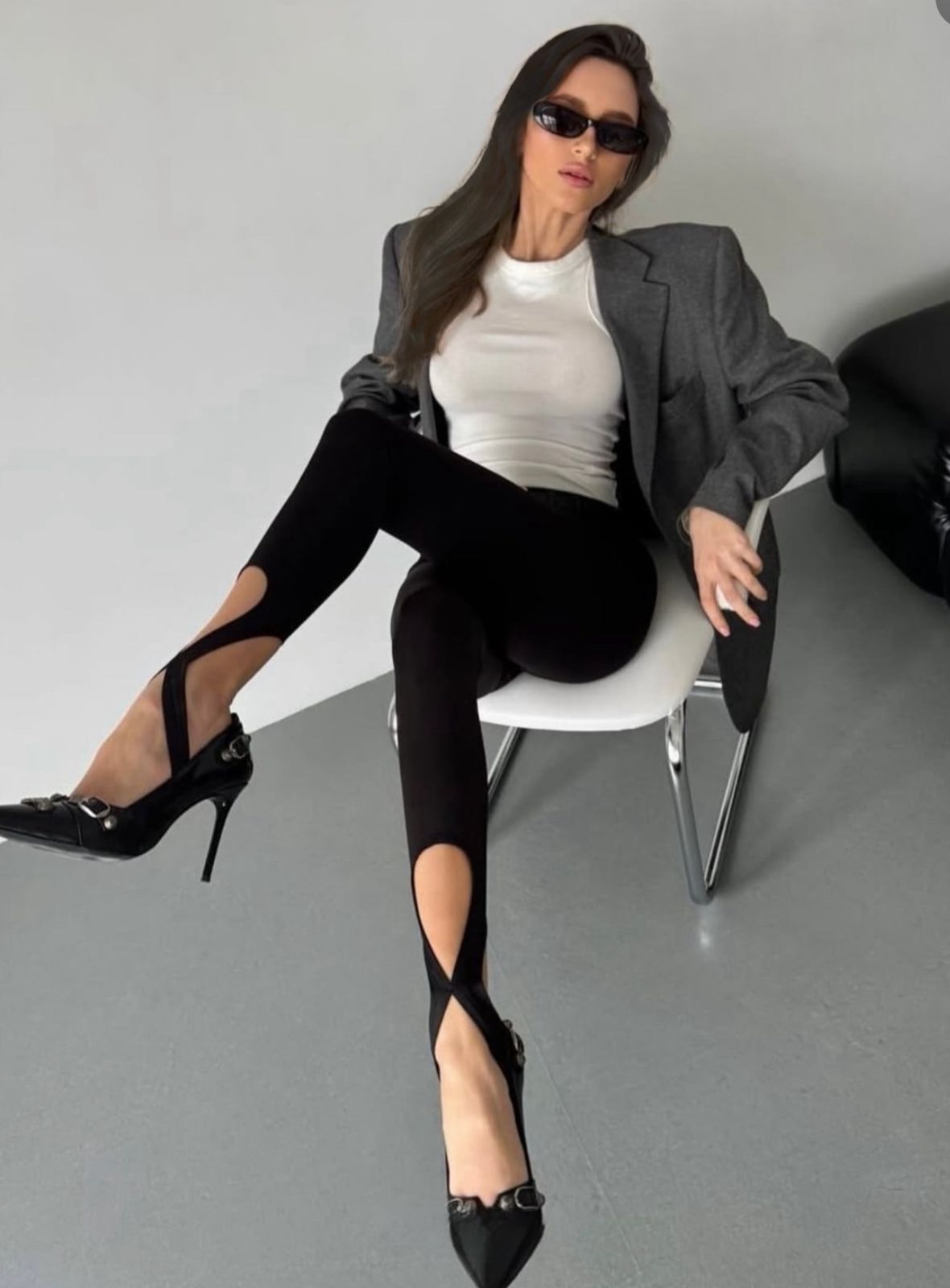 Criss  cross leggings cotton spandex