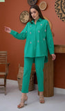 Coord set rhinestone Corduroy fabric