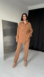 Coord set rhinestone Corduroy fabric
