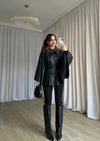 Poncho fur with belt