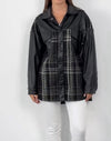 Leather tweed shirt