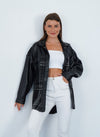 Leather tweed shirt