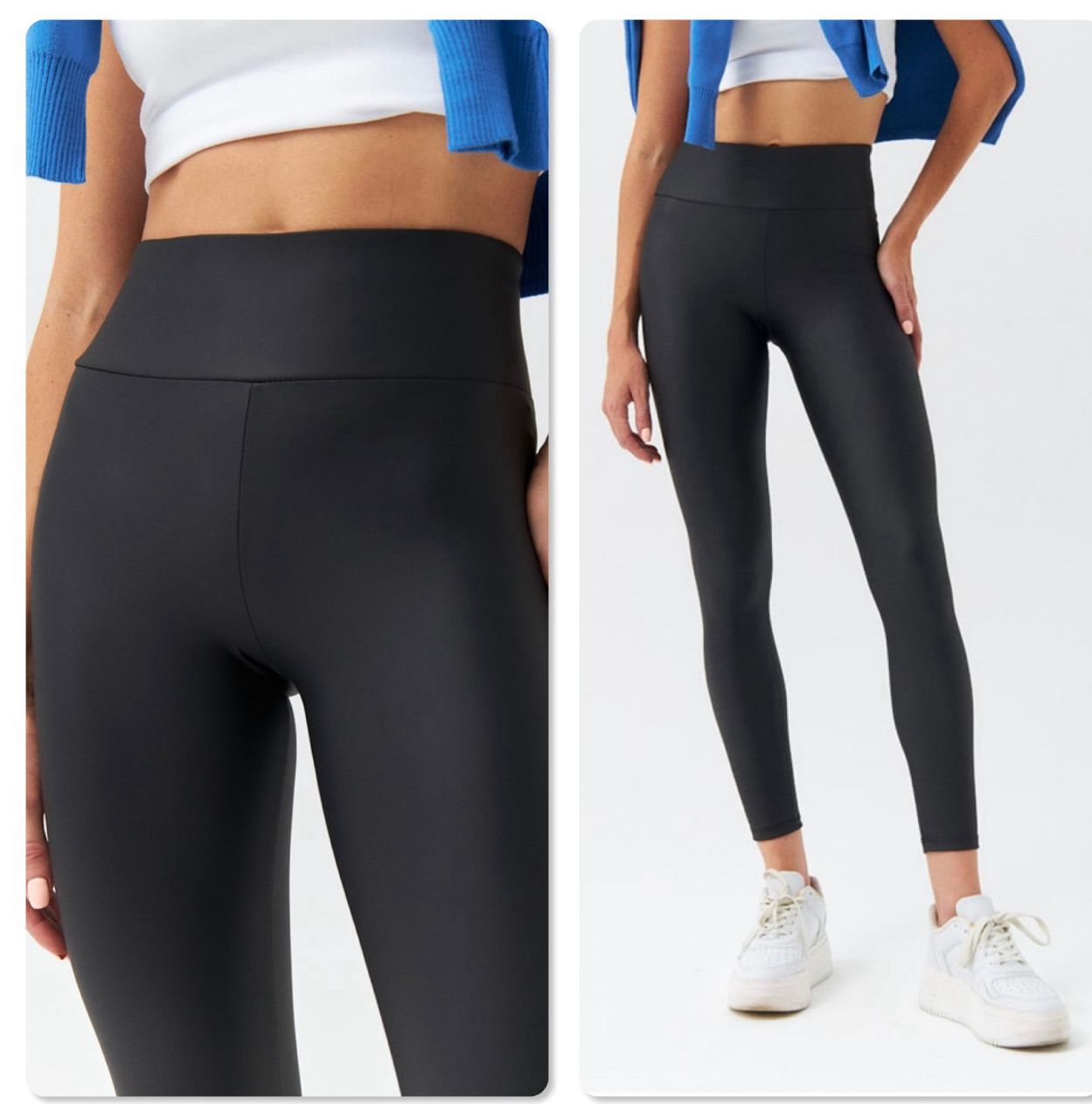 Cotton fleece non ribbed leggings