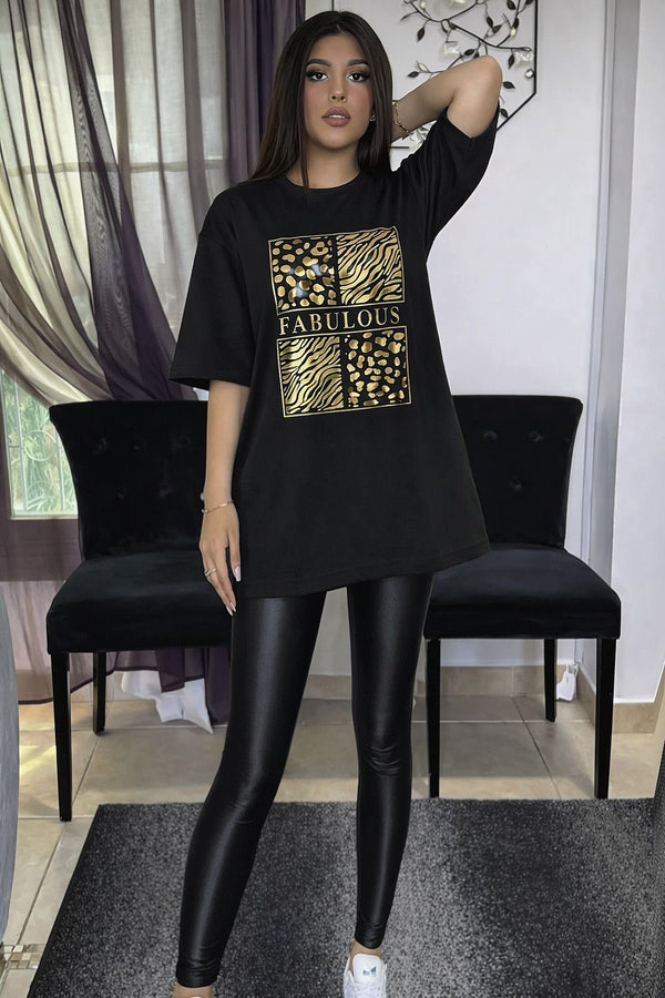 Fabulous Foil Print T-Shirt