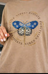 Beige Sequin Butterfly Cotton T-Shirt