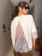 Backless lace top