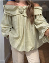 Rosette off shoulder top