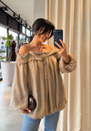 Rosette off shoulder top