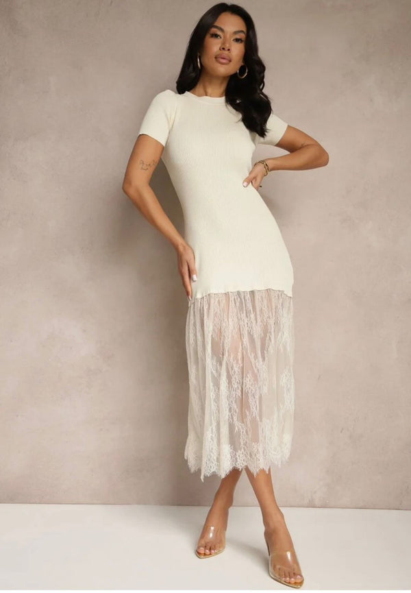 Lycra Bodycon Lace Dress