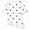 Asymmetric Polka Dot Lycra Top