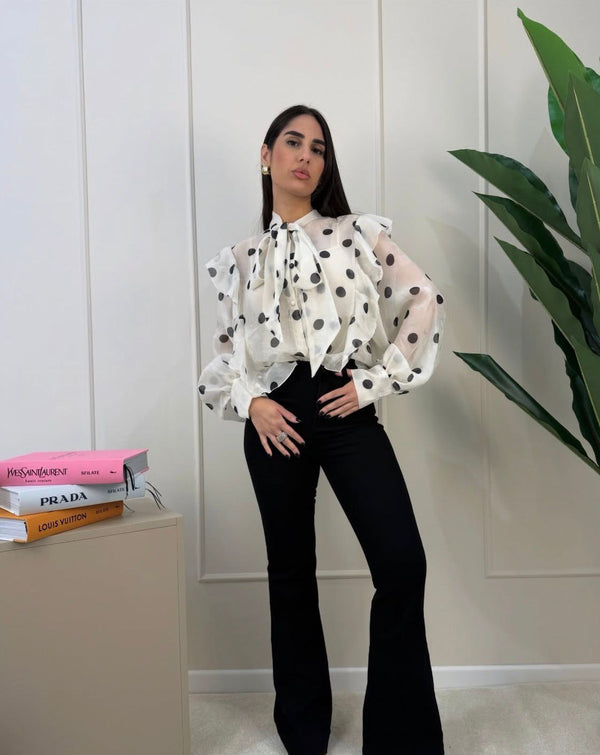 Organza polka dot shirt