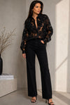Floral Sheer Organza Shirt